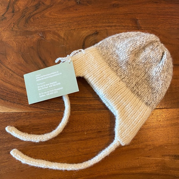 Charlevoix Pure Laine Baby Hat (Pure Wool, Handmade) - Picture 2 of 2